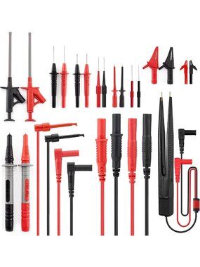 23PCS Multimeter Test Leads Kit - Precision Probes, Alligator Clips & Flexible